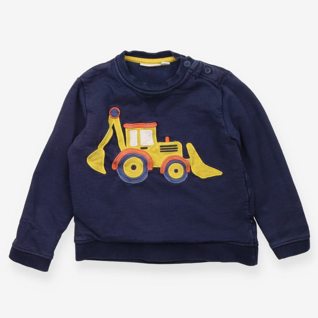 Sweatshirt navy blue yellow digger