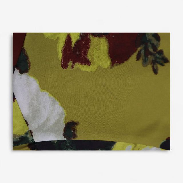 Dress ochre with floral design