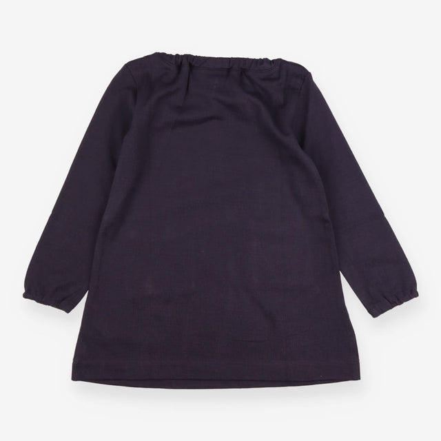 Naty Dress Long Sleeved Navy ABC Applique on Pocke