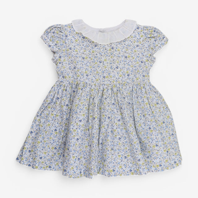 Dress Yellow & Blue Ditsy Collared