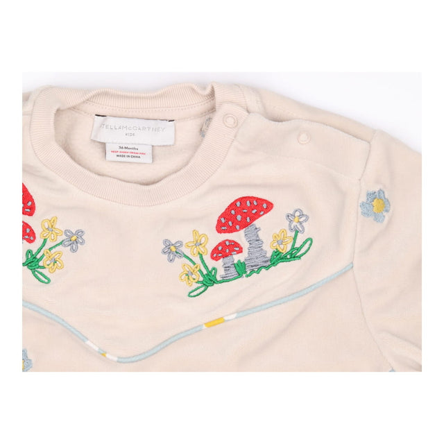 Outfit Sweater and Jogger Velour Cream Flowers and