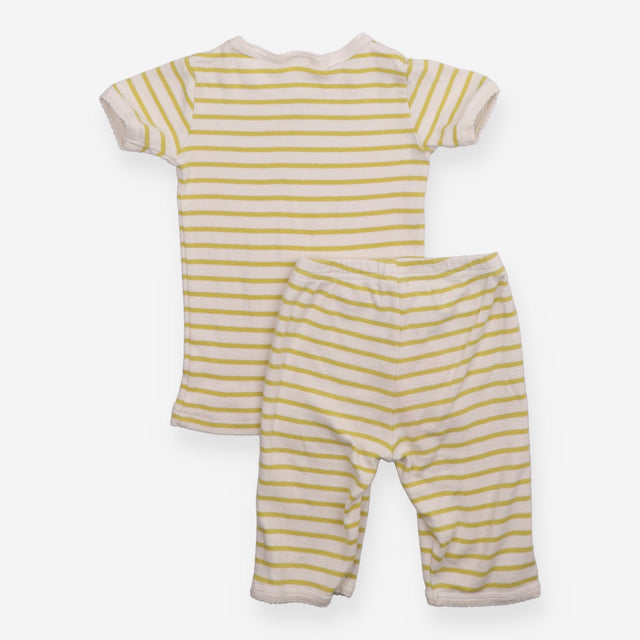 Pyjamas yellow and white striped