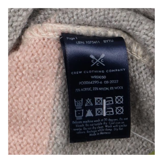 Jumper Cream Camel Pink Grey Colour Block Striped