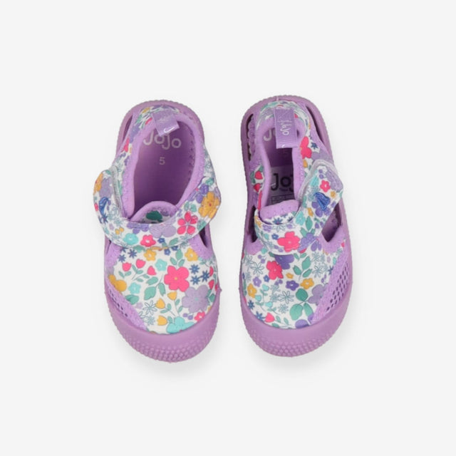 Beach shoes lilac floral