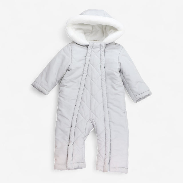 Grey Fleece Lined Footless Pramsuit