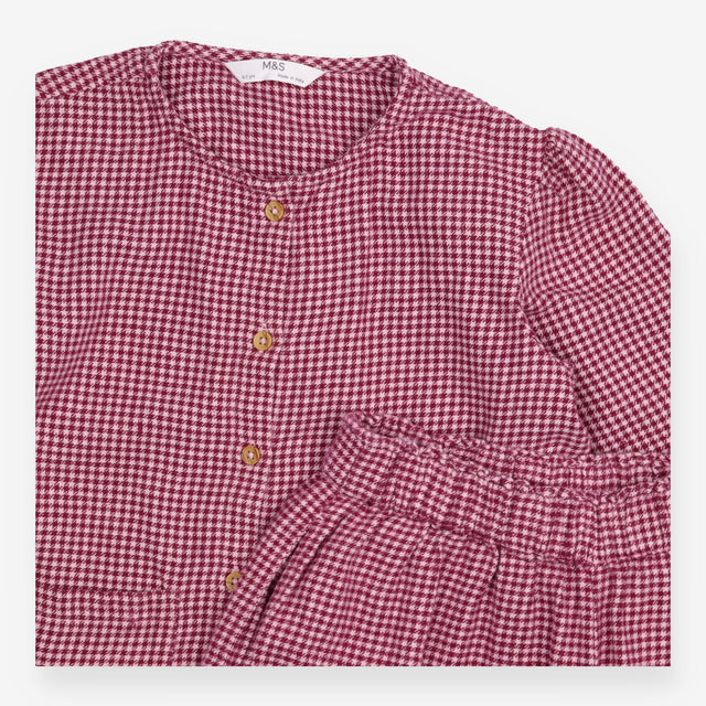 Coord Set Purple Houndstooth Check