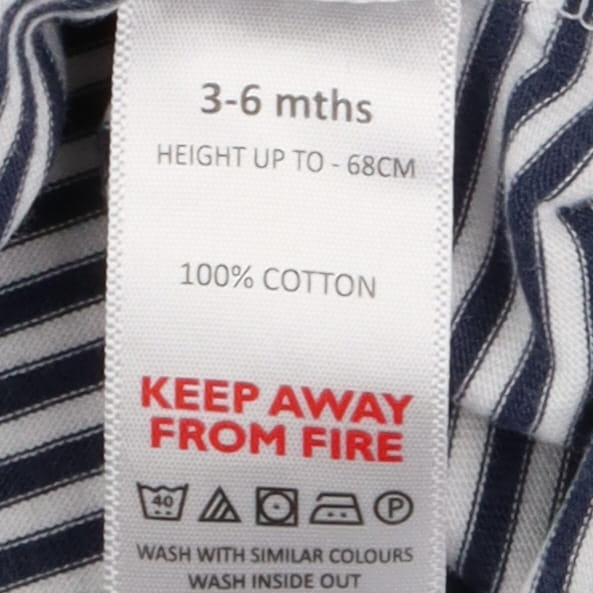 T-shirt navy and white striped
