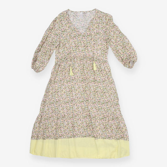 Seraphine Yellow Green Floral Nursing Midi Dress
