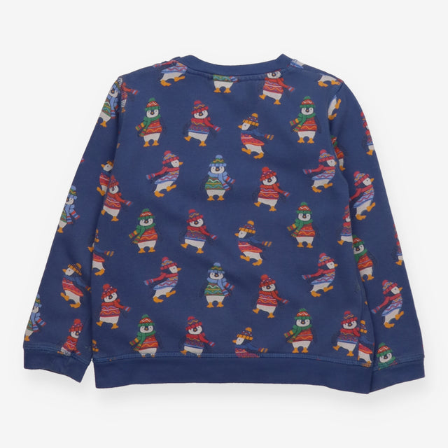 Sweatshirt navy penguin print