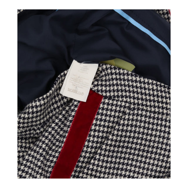 British Tweed Houndstooth Wool Trousers Side Strip