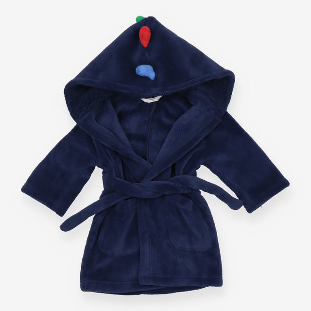 Dressing gown navy dino rainbow spikes