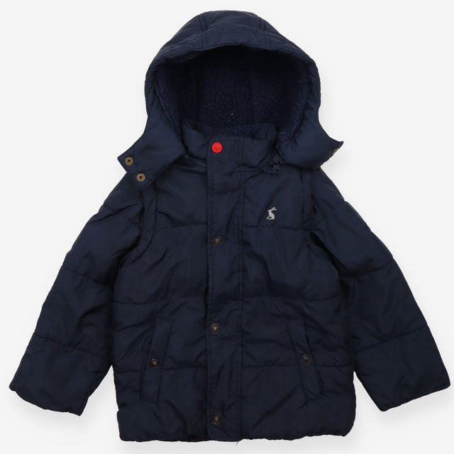 Puffer navy blue fleece lined removable sleeves