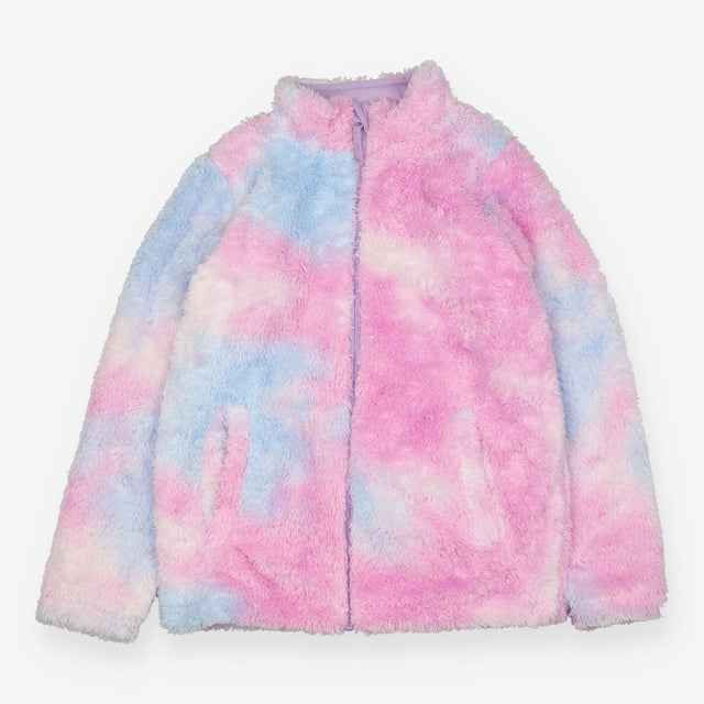 Fleece jacket pink and blue