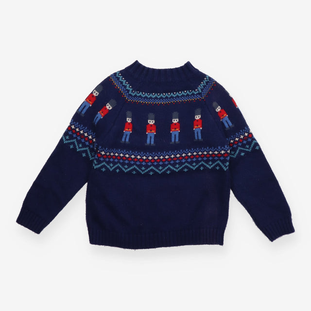 Navy sweater with guards