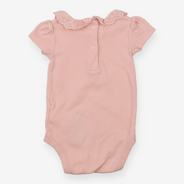 Pink Lace Collared Bodysuit