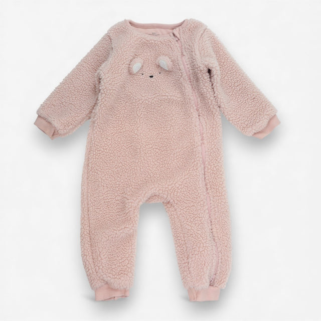 Sleepsuit fleece bear face