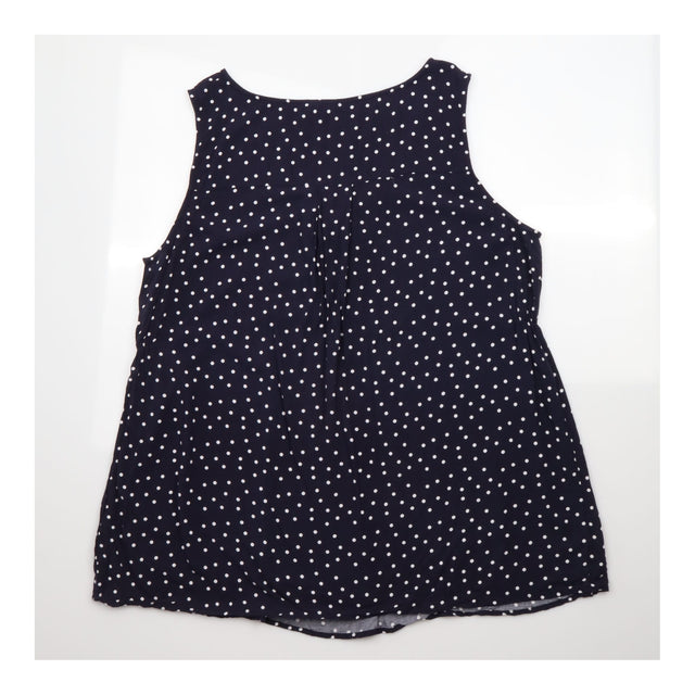 Navy Polka Dot Sleeveless Maternity Nursing Tunic