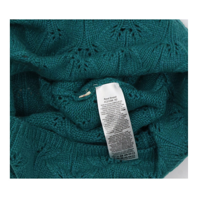 Snood Teal Green Merino Wool Lace Knit Scarf