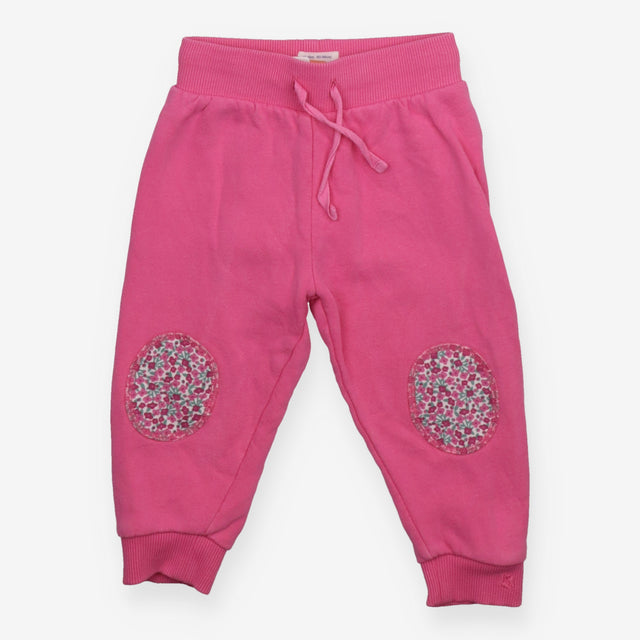 Joggers pink floral knee patches
