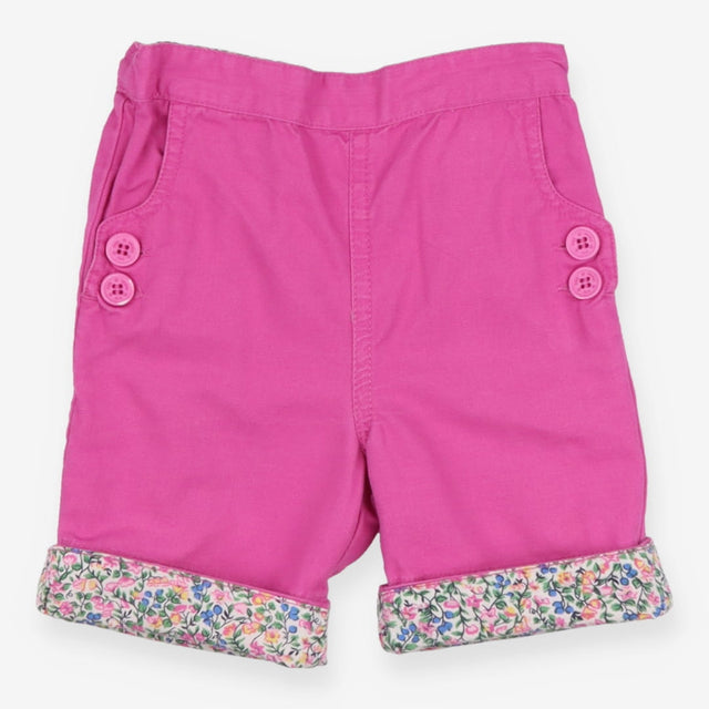 Trousers Pink with Floral Turn Ups