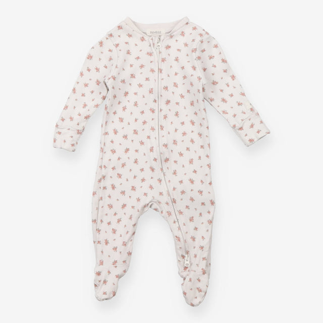 Sleepsuit White Pink Floral