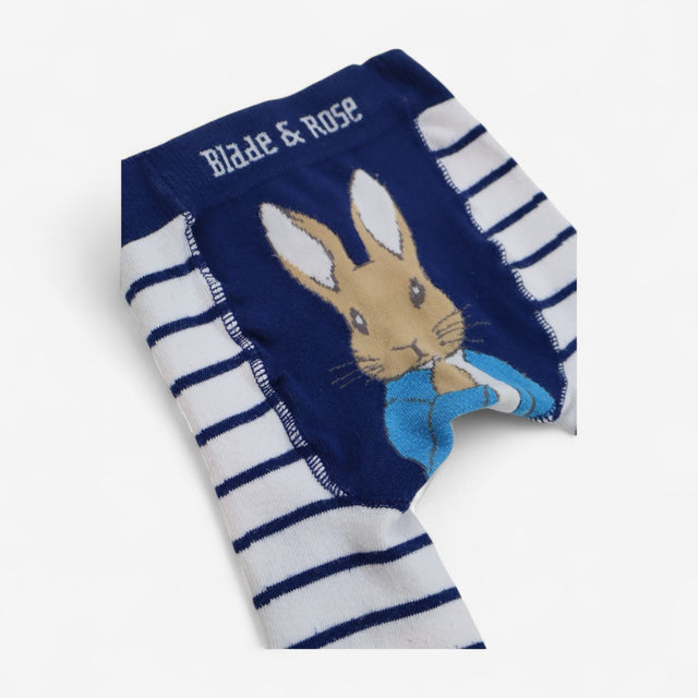 Knit Leggings Blue and White Stripe with Peter Rab