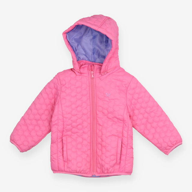 Light Weight Quilted Jacket Pink with Stitching