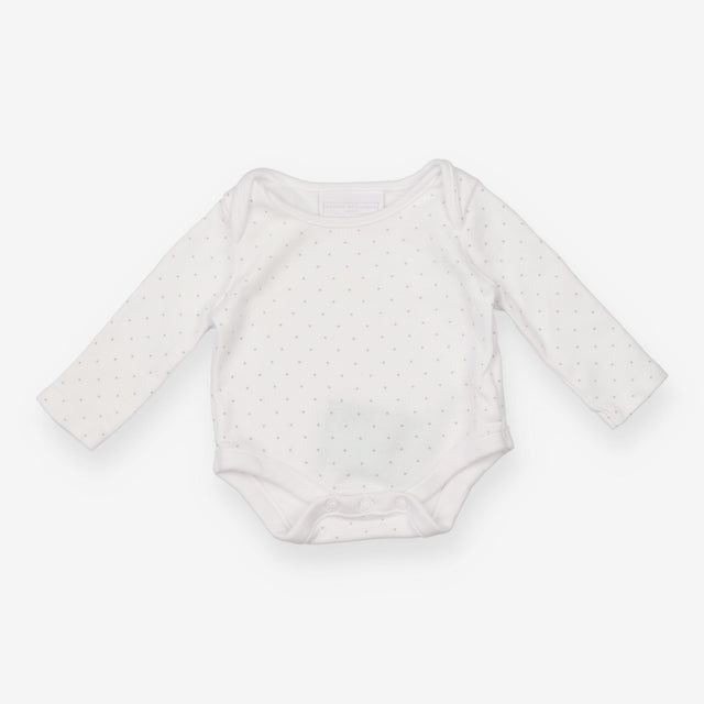 Bodysuit white grey spot LS