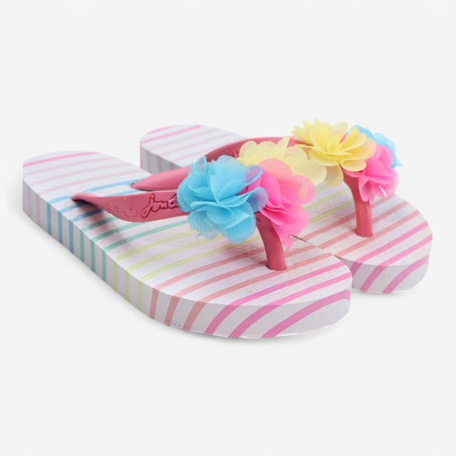 Flip Flops Candy Stripe with Ruffles