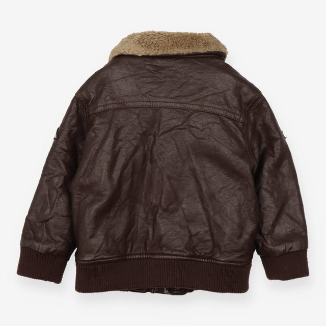 Brown Leather Biker Jacket