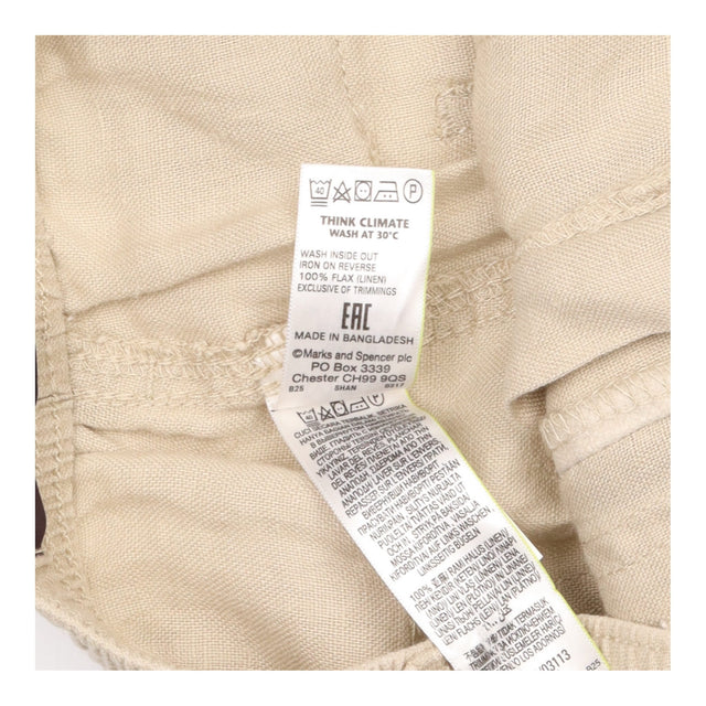 Linen Trousers Neutral Tapered Utility Style