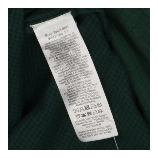 Peter Pan Collar Check Shirt – Green & Blue Cotton