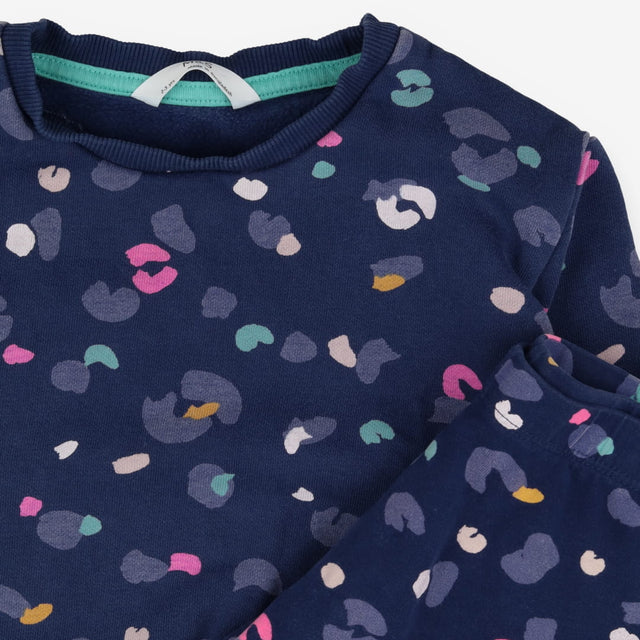 Outfit sweatshirt and leggings navy leopard