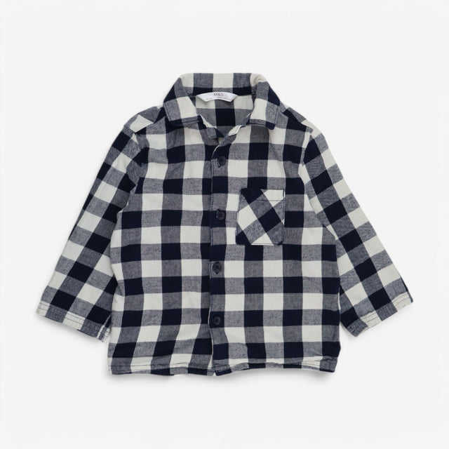 Blue Checked PJ Set