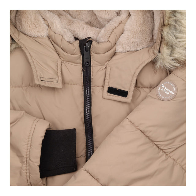Cream Puffer Coat - Abercrombie & Fitch