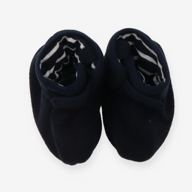Pram shoes navy blue velcro