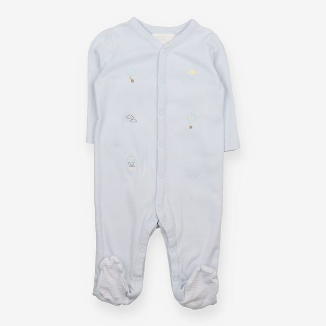 Jersey Sleepsuit Light Blue with Air Balloons and