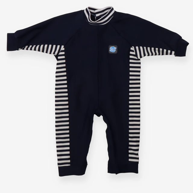 Navy striped edge swimsuit