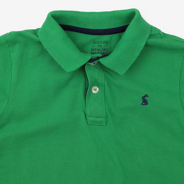 Green Polo Shirt Navy Collar
