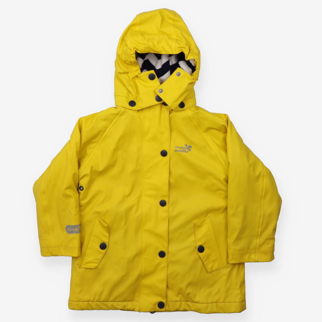 Raincoat yellow with fleece hood