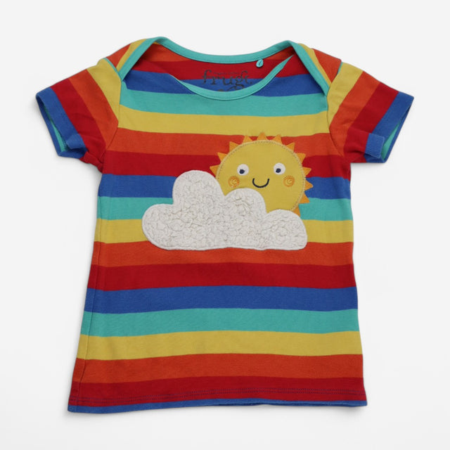 T-shirt SS Favourite Stripe with Sun and Clouds