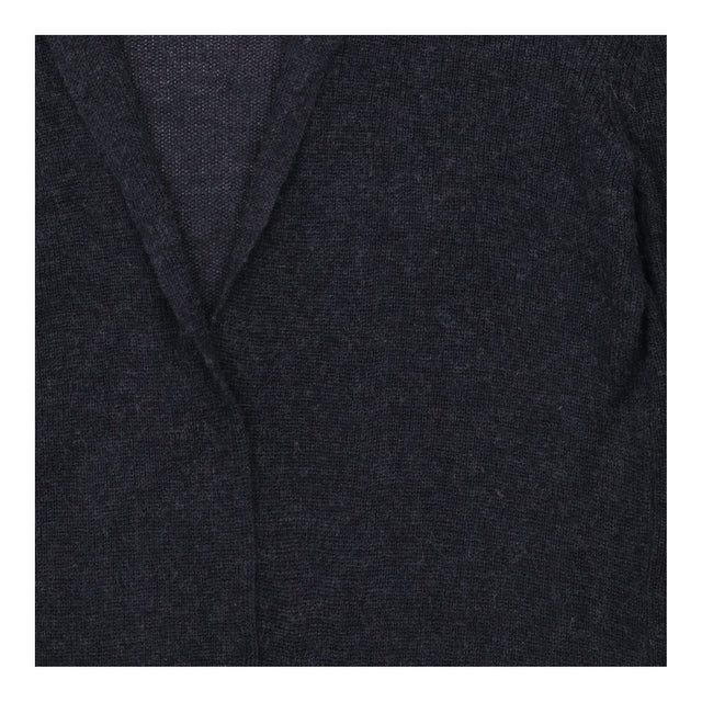Knitted Cardigan Charcoal Grey Open Front