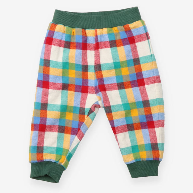 Reversible Green Velour and Multi Coloured Checks