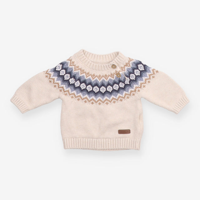 Sweater knit fairisle cream