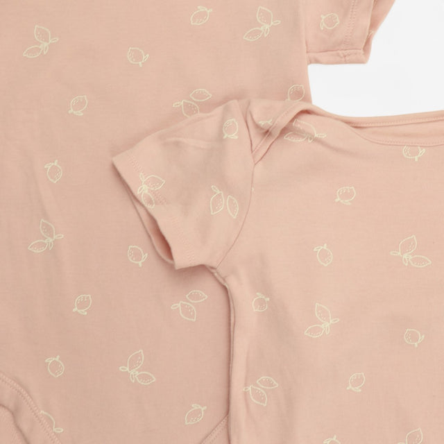 Bodysuit Pink with Lemons 2pcs
