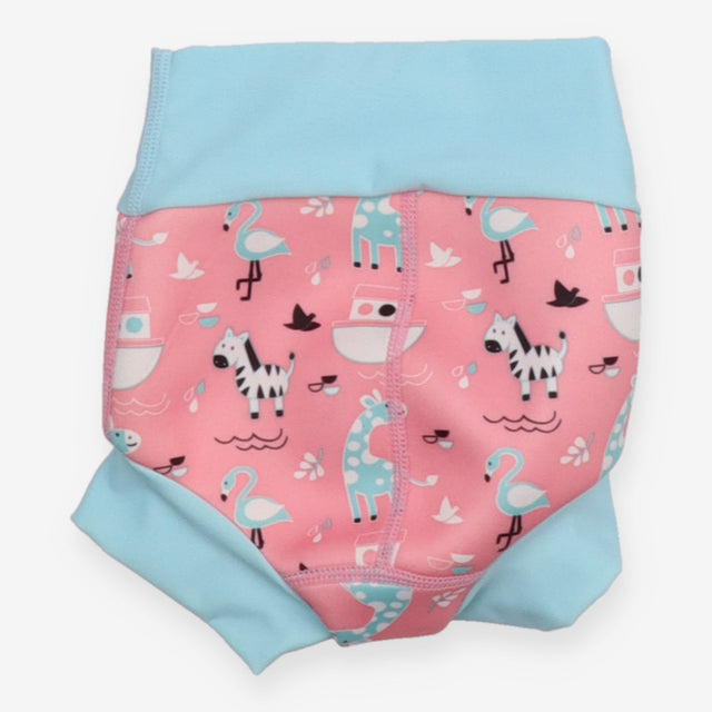 Swim nappy pink zebra flamingo giraffe print