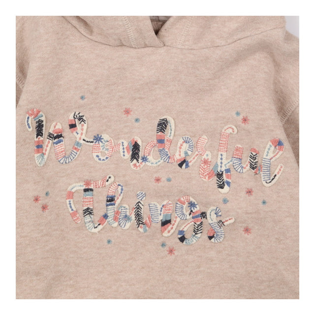 Beige wonderful things hoodie