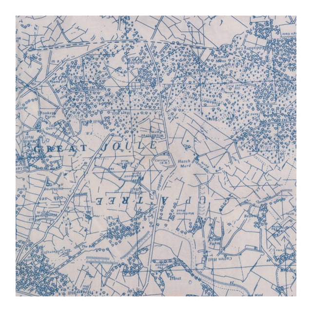 Shirt LS white map in blue