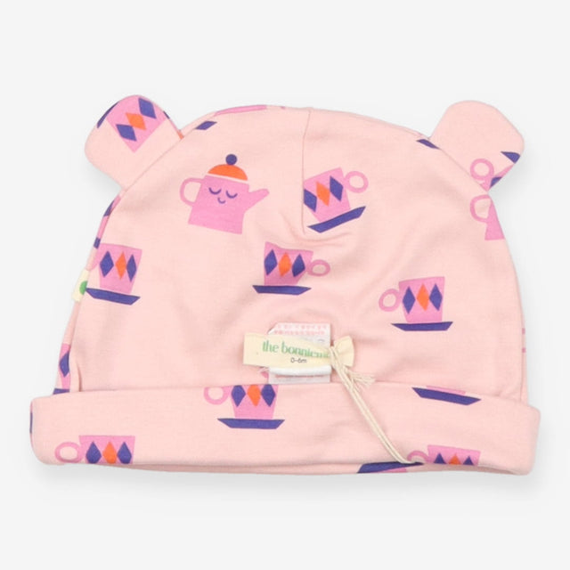 Baby Beanie with Ears Pink Pot, Cup & Saucer