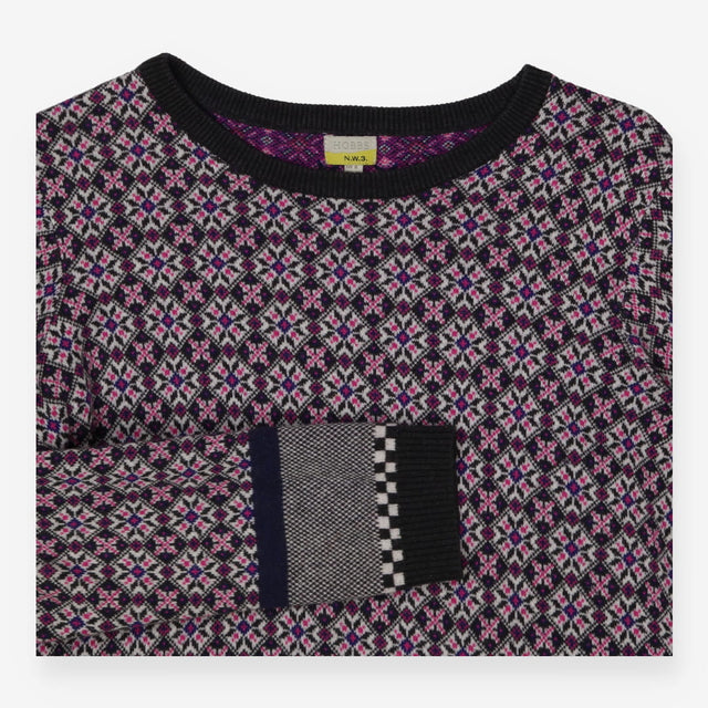 Sweater pink and purple knit
